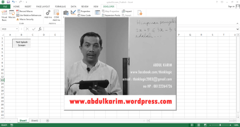 Membuat “Splash Screen” pada Excel dengan VBA – ABDUL KARIM